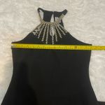 Almost Famous black halter dress gold beaded neck cocktail party holiday Medium Photo 6