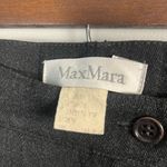 Max Mara  Dark Heather grey high rise cuffed 100% wool trousers size 8 READ Photo 3
