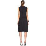 Vince  Ivory Pleated Midi Dress Size Large Photo 3