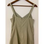 Club Monaco  4 Midi Length Wide Leg Green Jumpsuit Pistachio EUC Linen Cotton Photo 9