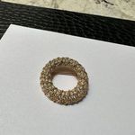 Swavorski Swarovski Swan Signed Gold Tone Round Wreath Crystal Brooch Pin Photo 0