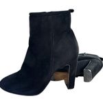 Women's So Me, TRENDY suede faux leather 4" block heel platform boots Black Size 7.5 Photo 8