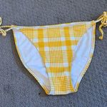 Xhilaration Yellow and White Plaid Bikini Bottom Photo 0