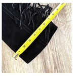 Diane Von Furstenberg  black fringe trim high heel riding boots Photo 5