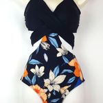 Cupshe New Women’s  1pc Floral Swimsuit Black Size Medium Photo 0