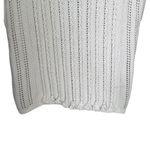 Lucky Brand Womens Sz M Ivory Sweater Vest Crochet Boho Knit Woven Poncho Tassel Photo 2