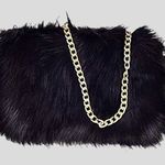 Urban Expression Urban Expressions black faux fur gold chain purse! Photo 1