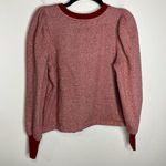 Loft puffed sleeve sweatshirt red white size small Photo 7