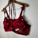Torrid  Curve Womens Plus 4 4X Red Strappy Lace Satin Bralette Heart Romantic NEW Photo 2
