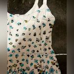 Madison Leigh White and Teal Floral Dress Photo 4