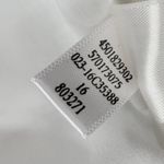 Chico's Womens Jacket Size 1 Black White Bi-Color Geometric Open Front Career Photo 11