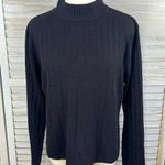 Croft & Barrow  Sweater Ribbed with High Neck Black-Large Photo 0