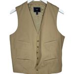 J.Crew  Women’s Tan Camel Cotton Old Money Suit Vest - Medium M Classic Photo 0