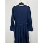 Madewell  Tie Waist Midi Shirtdress Classic Minimalist Midnight Navy US 8 NWT Photo 13