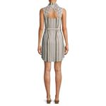 No Boundaries  Juniors Size XXXL (21) Green White Striped Lace Back Shirt Dress Photo 2