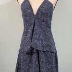 ZARA Women's Blue & Black Graphics V-neck Tank Babydoll Dress Size M #6895/275 Photo 0