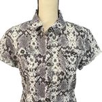 Free People  | Women's Snakeskin Print Linen Blend Italian Love Story Dress Sz S Photo 3