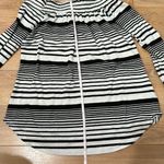 Red Haute  black and white striped off the shoulder shirt size xs Photo 3