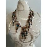 Boho Metal Brass Handmade Art to Wear Necklace Photo 0