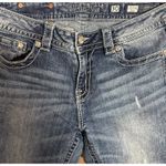 Miss Me  Bootcut Jeans Floral Embellished Flap Pockets Mid Rise 30 Photo 2