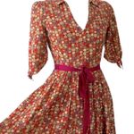 Anthropologie  Small Retro Dress Boho Fall Cotton 50s style Edme & Esyllte Art Photo 0