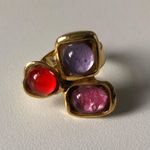 Gold Ring With Three Stones Photo 0