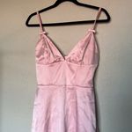 House Of CB HOUSE‎ OF CB ‘Tiffany’ Parisian Pink Satin A-Line Midi Dress NWOT M D-DD Photo 5