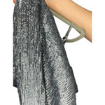 Retrofete Rebecca Grey Velvet Trimmed Sequined Chiffon Dress Silver Size XS Photo 5