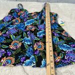 Swim Solutions Tankini Top Swimsuit size 8 Boho Paisley V Neck Underwire NEW Blue Photo 10