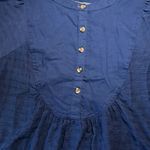 Anthropologie baby doll blouse navy large Photo 3