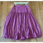 Soft Surroundings purple gold metallic bubble hem midi skirt xs Photo 6