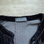 CP Shades Regina Crushed Velvet Pintucked Roll Tab Sleeves Rayon Silk Dress Sz S Photo 2