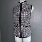 J.Crew  Women’s Black & White Houndstooth Winter Spring Vest size Small Photo 1