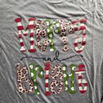 Christmas Shirt for Women, Merry and Bright Shirt, Christmas Tee, Holiday Shirt Red Size XL Photo 1