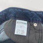 Just USA Jeans Size 27 Slim Bootcut Dark Denim NWT Frayed Hem Cotton Stretch Photo 5