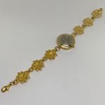Women’s Poinsettia Quartz analog watch gold tone 25mm bracelet Size 7” running Photo 6