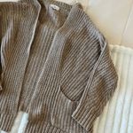 Lou & grey  Tan Knit Cardigan Sweater Photo 3