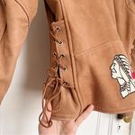 All State • brown leather motorcycle jacket insulated lined moto Indian logo Tan Size L Photo 12
