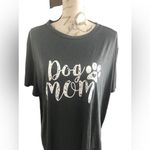 SheIn Gray top women’s size 3 XL short sleeve mom dogs Photo 1
