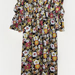 Forever 21 Floral Dress Puff Romantic Bustier Dark Coquette Milkmaid Cottage Photo 0