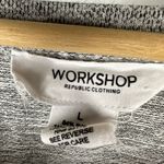 Workshop Republic Clothing  crew neck lacing detail long sleeve sweatshirt size L Photo 2