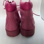 Timberland  Women’s Pink Nubuck Boots Size 5.5 Waterproof Lace-Up Leather Photo 6