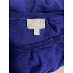 Pure Collection Cashmere Sweater Royal Blue Long Sleeve Knit Size US 8/10 Photo 2