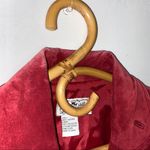 Live a Little 100% Leather Red Suede Jacket Photo 5