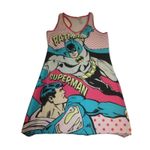DC Comics Retro Batman Superman Pink Frost Nightgown Sleep M Photo 1