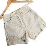American Eagle  High Rise Mom Denim Shorts‎ Size 000 Distressed Destroyed Cut Off Photo 0