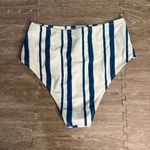 Cupshe NWT  Women's Striped Halter Bikini Bottoms Blue Size Medium‎ Photo 2