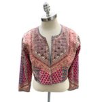 Soft Surroundings Jacket Womens L Beaded Embroidered Open Front Bohemian Photo 1