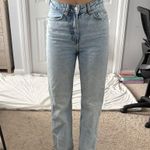 ZARA High Rise Straight Leg Jeans Photo 0