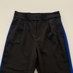 Dynamite Black and Electric Blue Side Striped Casual Pants Large Photo 2